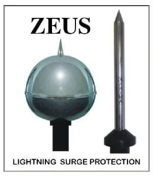 Peralatan penangkal petir Zeus – penangkal petir ESE dan surge arrester