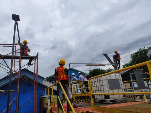 Penggantian aquarator di instalasi Pejompongan